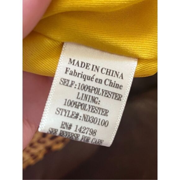 NWOT. New In Honey Black Leopard Spaghetti Dress size L - Picture 9 of 11